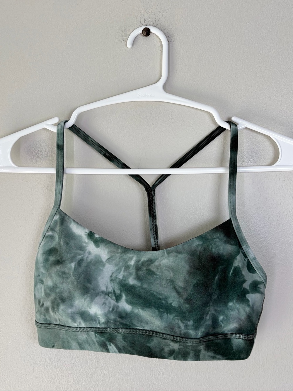 Lululemon Flow Y Nulu Sports Bra in Diamond Dye Starlight Smoked Spruce